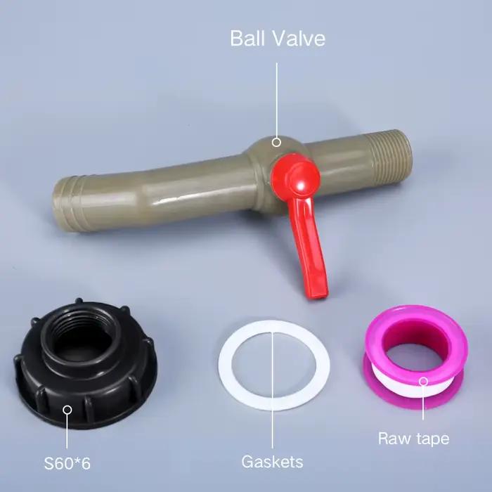 Raccords de réservoir IBC en plastique épais, connecteurs de réservoir d'eau, connecteur d'irrigatio