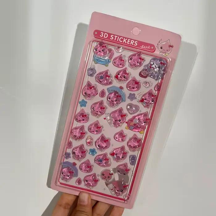 Autocollant 3D Goutte d'eau, Décalcomanie en relief DIY, Autocollants de papeterie solides, Cadeaux,