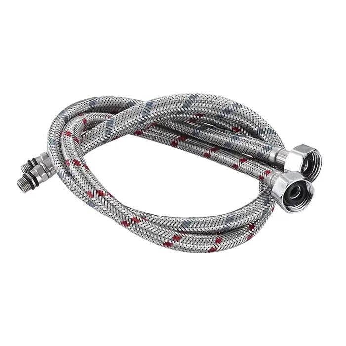 2 Tuyaux de Plomberie Flexibles de 60 cm G1/2 G3/8 G9/16, Tuyaux d'Alimentation Tressés pour Robinet