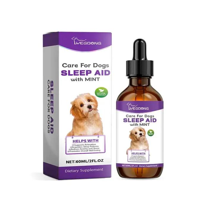 Gouttes de Soutien au Sommeil pour Chiens 60ml – Réduit l'Anxiété, Liquide Apaisant pour Animaux, Ai