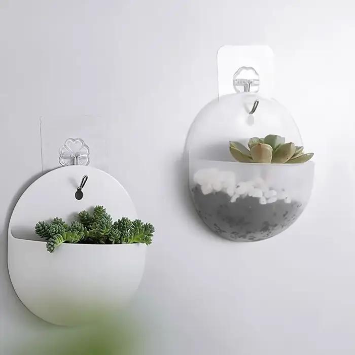 Vase mural hydroponique en plastique pour paresseux, pot de fleur de carotte verte, 1 pièce