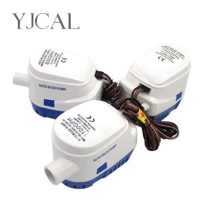 Pompe à eau électrique Submersible, pompe de cale entièrement automatique 600 750 1100GPH DC 12V 24V