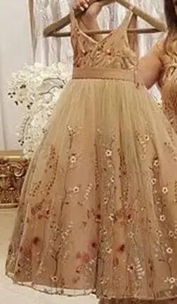 Robe de Bal Personnalisée pour Mère et Fille, Couleur Champagne, Tenue de Soirée, Mariage, Bretelles