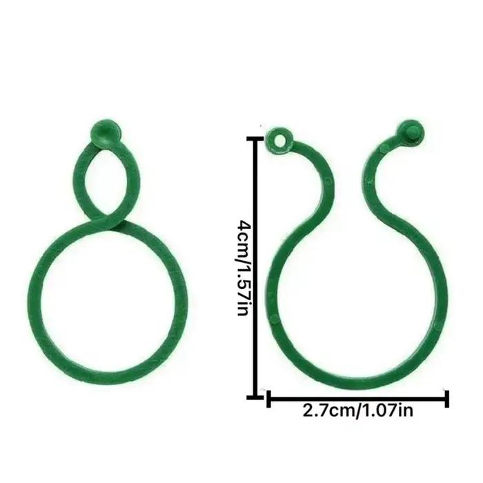 Clips de cerclage de vigne de jardin en plastique, 300/50 pièces, attache de plante réutilisable, an