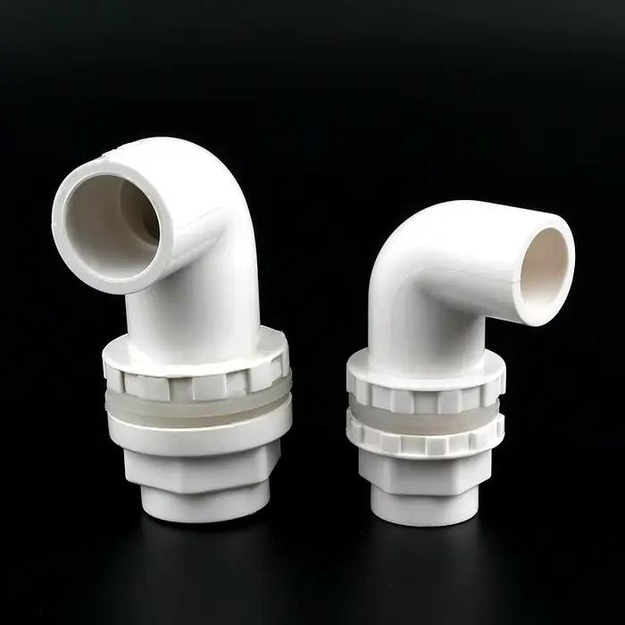 Joints de vidange d'aquarium en PVC blanc, 1 pièce, 90 °   Connecteurs de Drainage coudés, pièces de