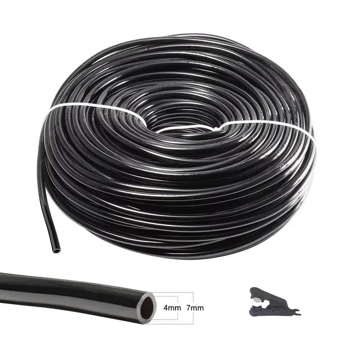 5M/10M/20M/30M/50M arrosage de jardin 4/6mm tuyau Micro tuyau d'irrigation goutte à goutte avec coup