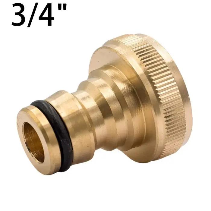 Robinet en laiton 3/4 femelle 1/2 connecteur rapide Machine à laver tuyau d'eau de jardin adaptateur