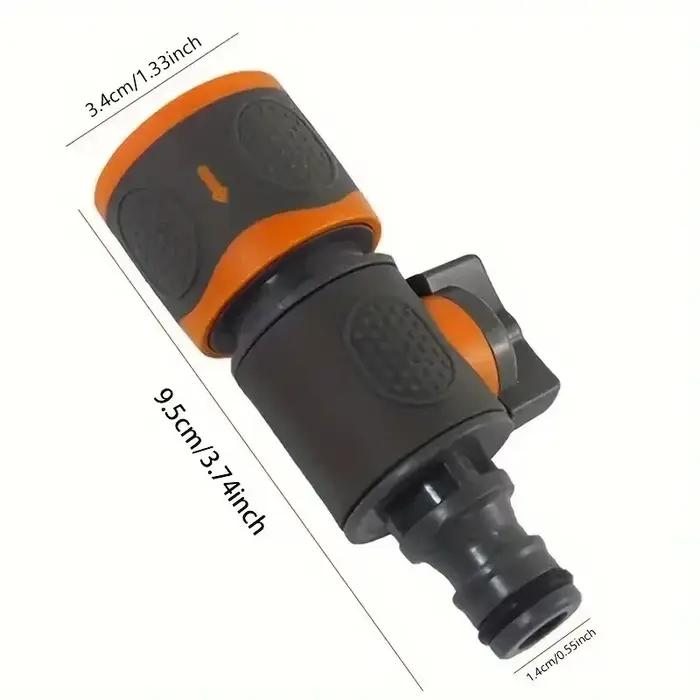Adaptateur de tuyau d'arrosage à connexion rapide avec Valve d'arrêt, universel, adapté aux tuyaux d
