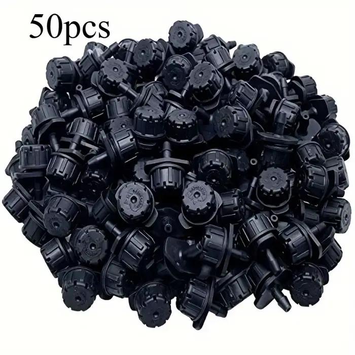 50 pièces d'arroseurs micro-goutteurs réglables de 1/4 pouce pour un système d'arrosage sans effort
