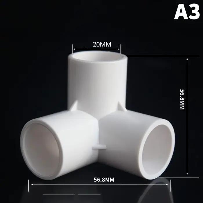 Raccord PVC 20/25/32/40/50mm, connecteur PVC tridimensionnel 3/4/5/6 voies DN20/25/32/40/50, raccord