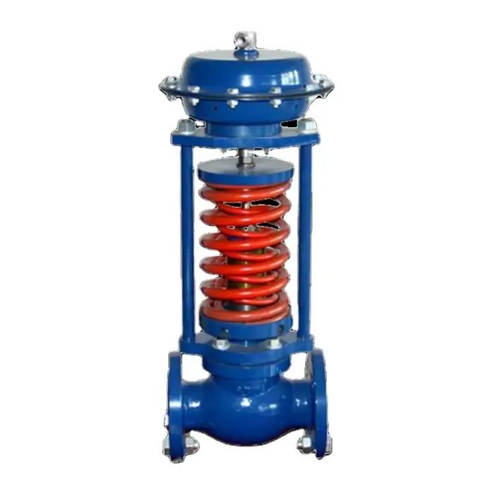 Vanne de régulation de pression auto-régulante en acier inoxydable pour applications de gaz.