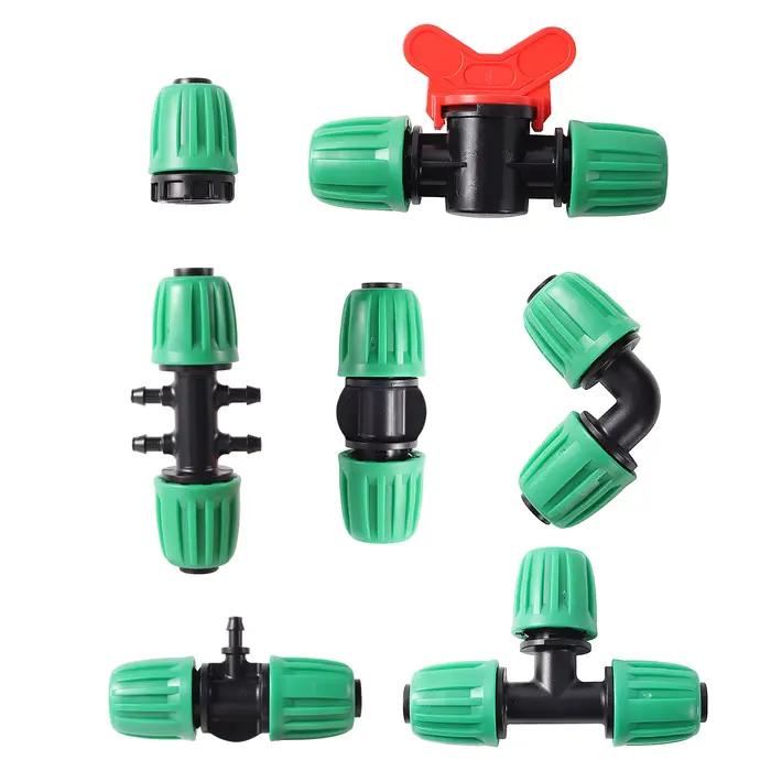 Connecteur Verrouillé de Tuyau en PE de 16mm, Couplage d'Eau de Jardin en kg, 1/2 en effet, Raccords