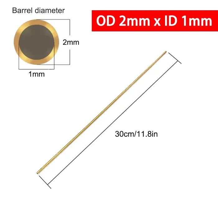 Tubes en laiton bricolage tuyau rond diamètre 2/3/4/5/6/7/8/9/10/12mm longueur 300mm de Long 0.5mm m