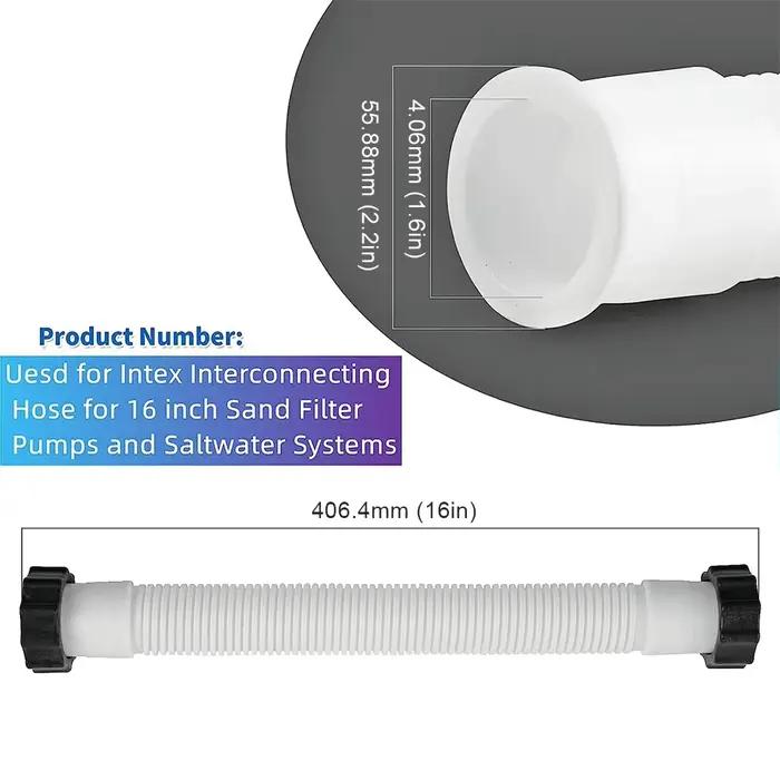 Tuyau de pompe à filtre flexible, tuyau de piscine, tuyau de raccordement de jardin Intex, pièces d'