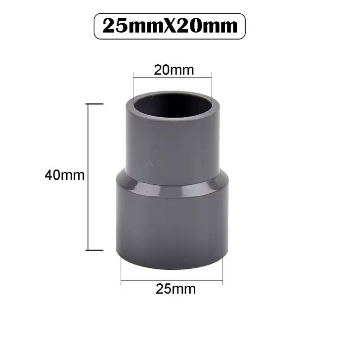 Adaptateur de réduction de tuyau en PVC, raccord de douille de tube d'alimentation en eau, 50-20mm
