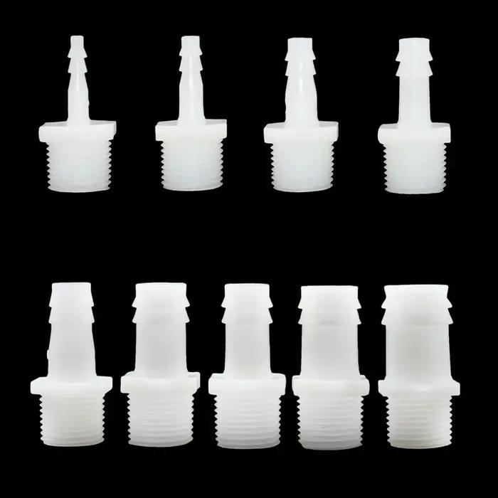 Connecteur de tuyau coudé en plastique, coupleur de tuyau avec raccords filetés de 1/2 pouces, adapt