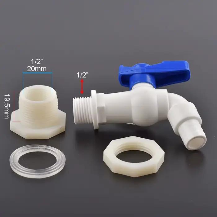 Connecteur de réservoir d'eau en plastique ABS, 1/2 "3/4" pouces, Valve de robinet d'aquarium, clois