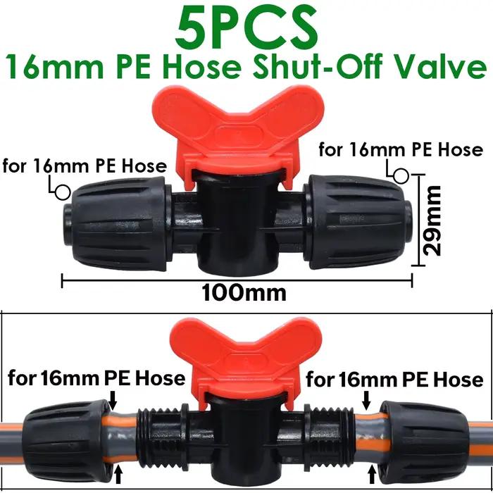 KESLA 5 pièces 16mm 1/2 ''PE tuyau connecteur séparateur té couplage fileté serrure à 4/7mm 3/5mm tu