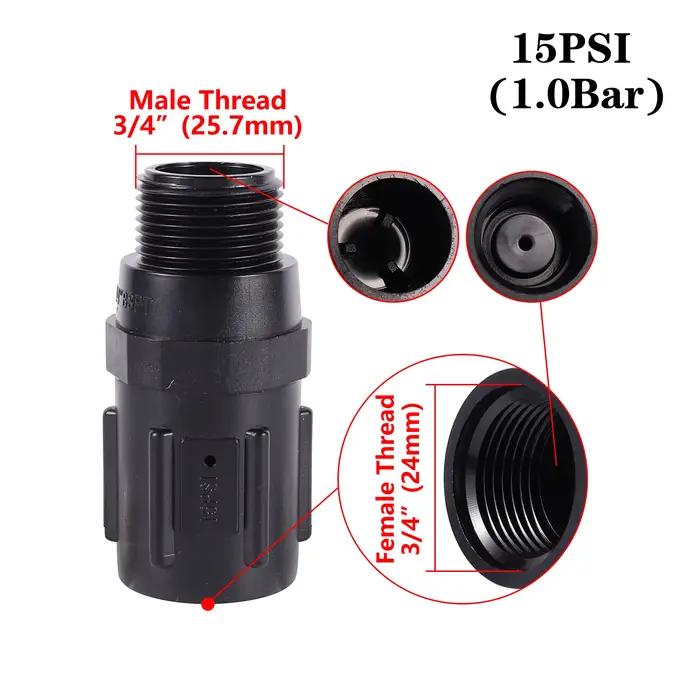 Régulateur de pression d'eau 15-45psi, vanne d'égouttement, filetage Bsp 3/4 pouces, Valve de réduct