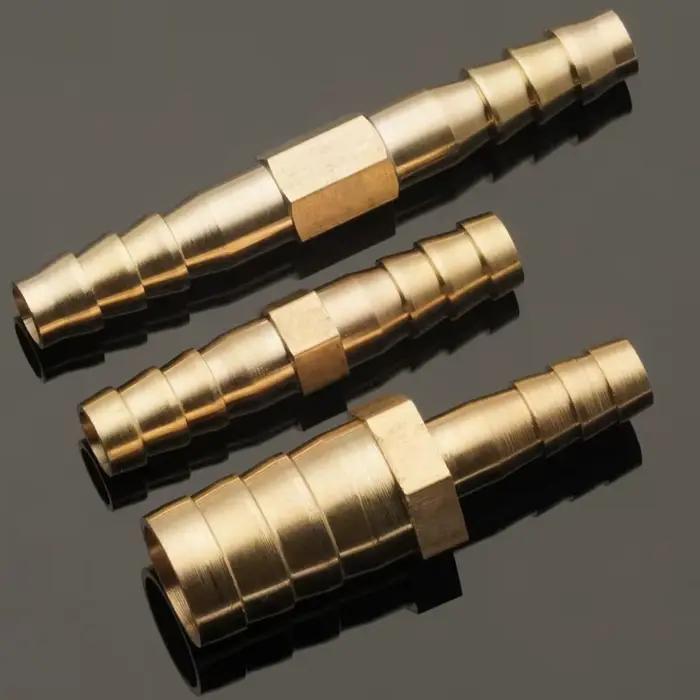 Raccord de tuyau droit en laiton, barbe égale 4mm 5mm 6mm 8mm 10mm 12mm 16mm 19mm 25mm, adaptateur d