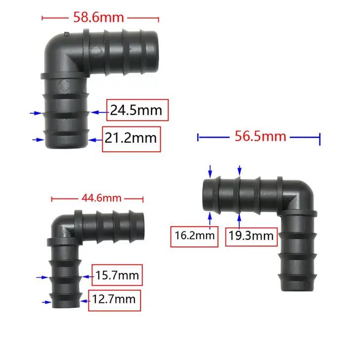 Joendoc4-Connecteur de tuyau d'irrigation goutte à goutte en PE, 16mm, 20mm, 25mm, coude en T, répar