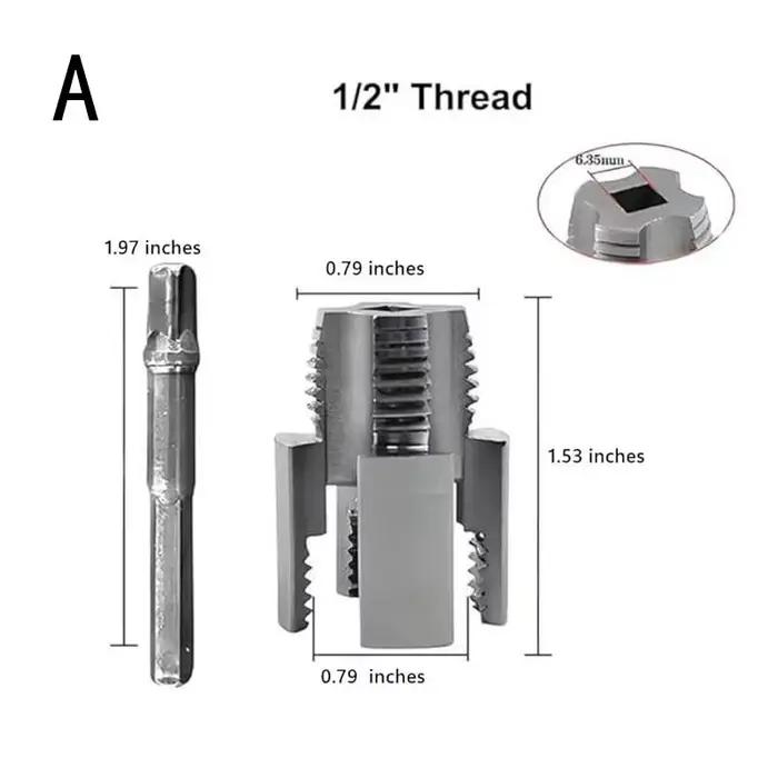 Outil de coupe de filetage de tuyau, outil de filetage de tuyau interne et externe intégré, perceuse