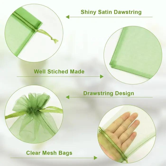 50/100 pièces Sacs de protection pour fruits avec cordon de serrage, sacs en filet anti-parasites po