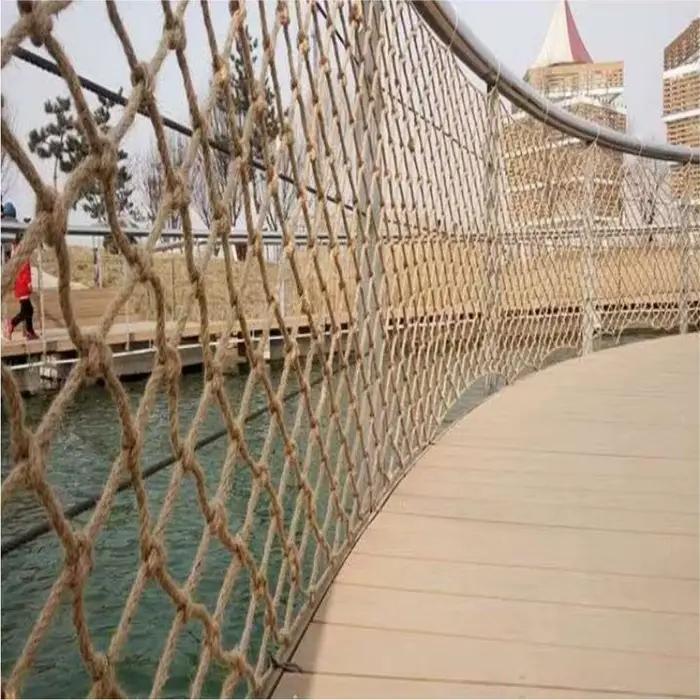 Filet de corde de chanvre de jardin, filet de sécurité pour enfants, protection des escaliers, maill