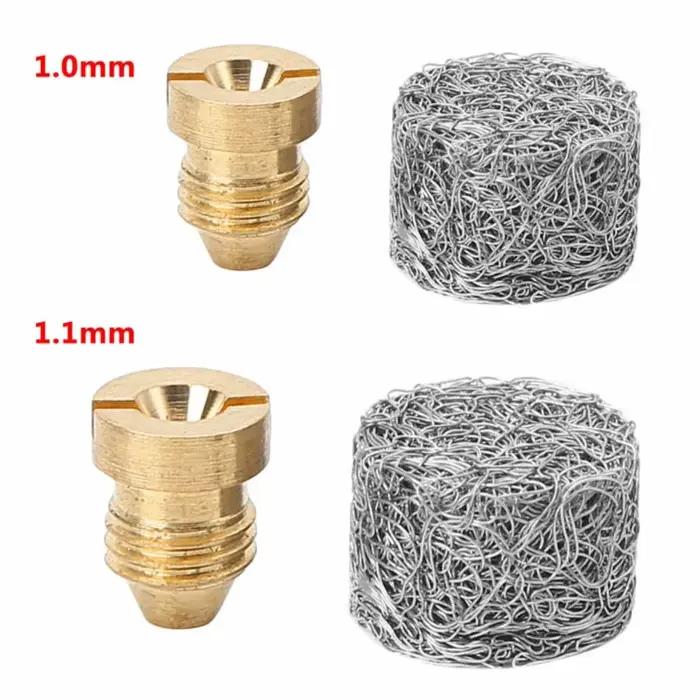 Embouts universels de buse d'orifice de mousse de neige en laiton, filetage de 1.0mm/1.1 Mm + fabric