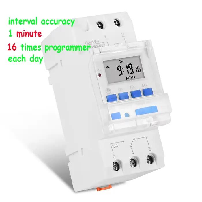Minuteur numérique programmable hebdomadaire SINOTIMER 7 jours, relais de contrôle de temps, AC 220V