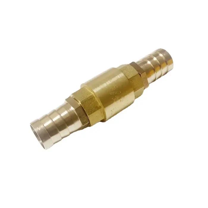 Clapet anti-retour unidirectionnel pour eau, ressort de levage vertical, barbelé de tuyau en laiton,