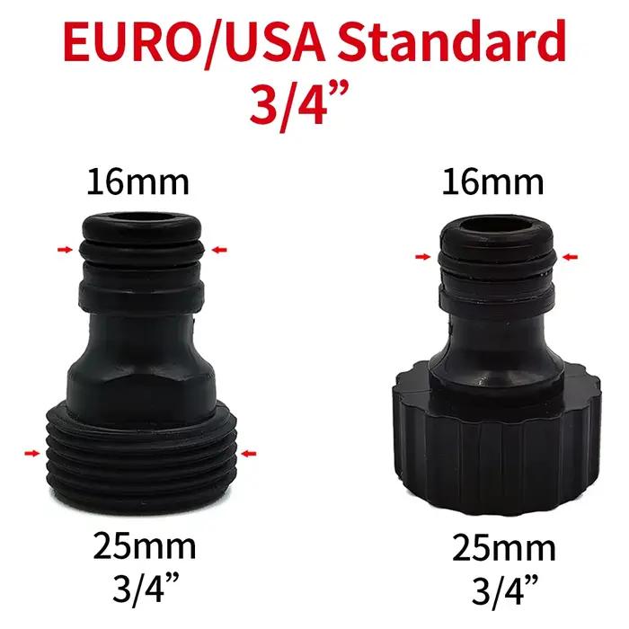 WUJIE-Adaptateur de Tuyau Fileté Mâle, Connecteur Rapide pour Tuyau de Jardin, Système d'Arrosage et