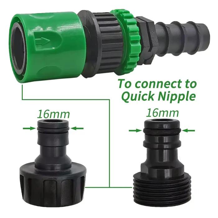 WUJIE-Adaptateur de Tuyau Fileté Mâle, Connecteur Rapide pour Tuyau de Jardin, Système d'Arrosage et