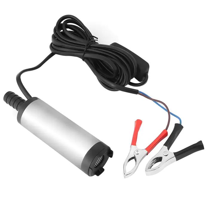 Pompe Submersible en acier inoxydable 12V 3.8cm, pour eau Dieseloil kérosène, outil de ravitaillemen