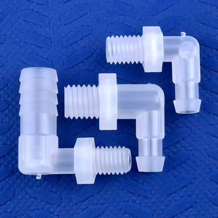 Connecteur Coudé en Plastique PP de Qualité Alimentaire, Raccords Précieux d'Aquarium, Joint de Tuya