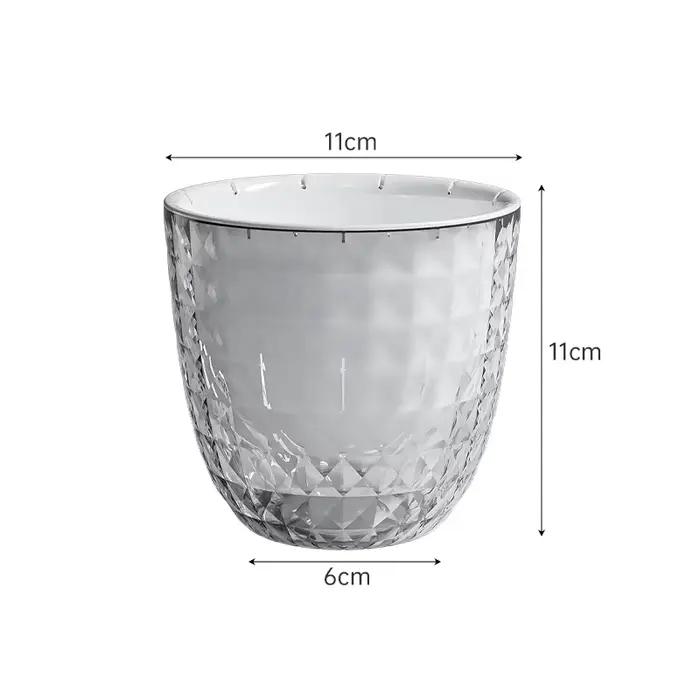 Pot de fleurs auto-arrosage automatique absorbant l'eau, Pot de fleurs Transparent Double couche en 