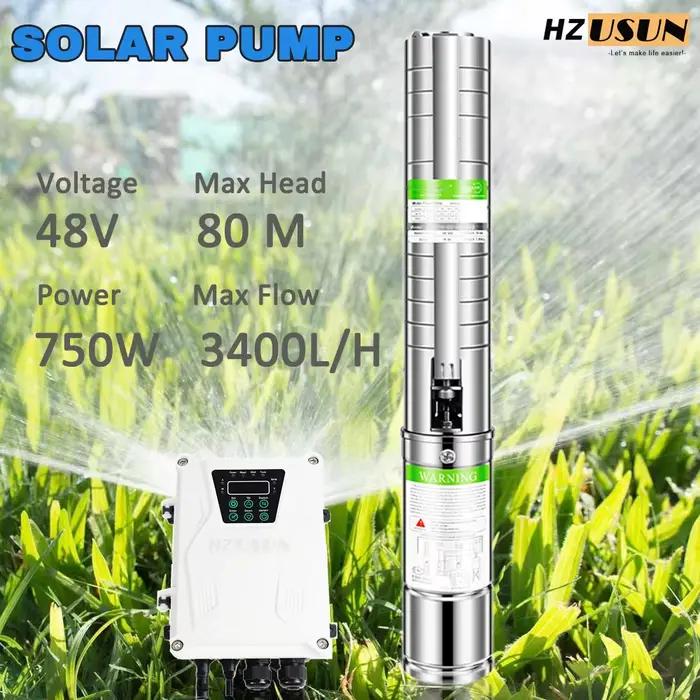 Pompe de puits d'arrosage solaire Submersible BLDC, 4 pouces, 200 pieds, prix 1 HP, Kit de pompe d'a