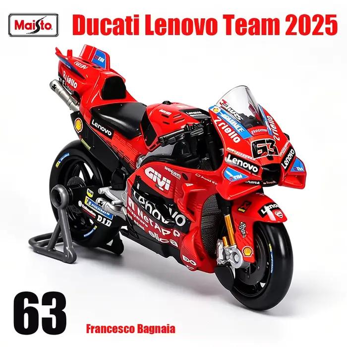 Maisto 1:18 MotoGP Ducati Team 2025 # 63 Francesco Bagnaia # 93 Marc Márquez et Alentà : Modèle de m