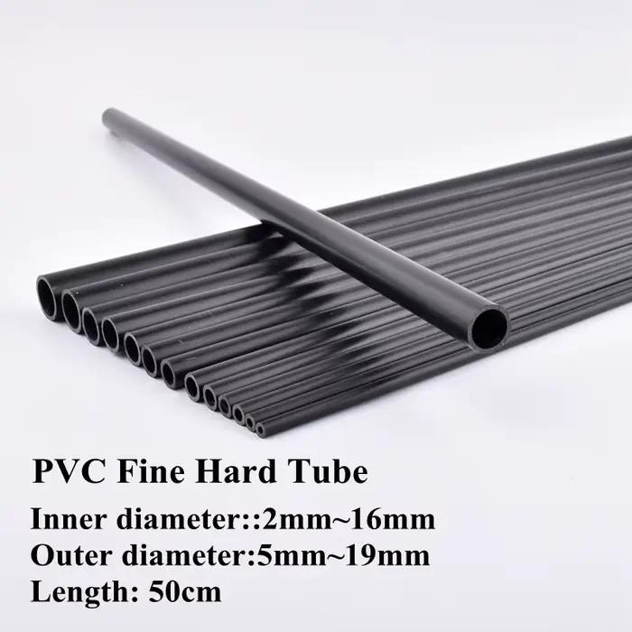 Tuyau d'eau en PVC noir ID 2mm-16mm, longueur 50cm, Tube dur creux, accessoires d'irrigation de jard