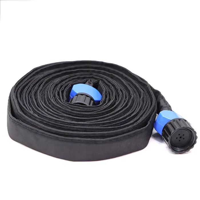 Tuyau de trempage plat noir 25 pieds/50 pieds/75 pieds, système d'irrigation de jardin à monter soi-
