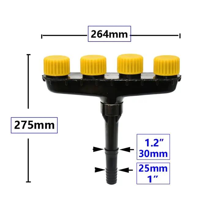 Arroseur d'arrosage de pelouse de jardin, buse de brouillard d'eau à 3/4/5/6 têtes pour tuyau de 1 "