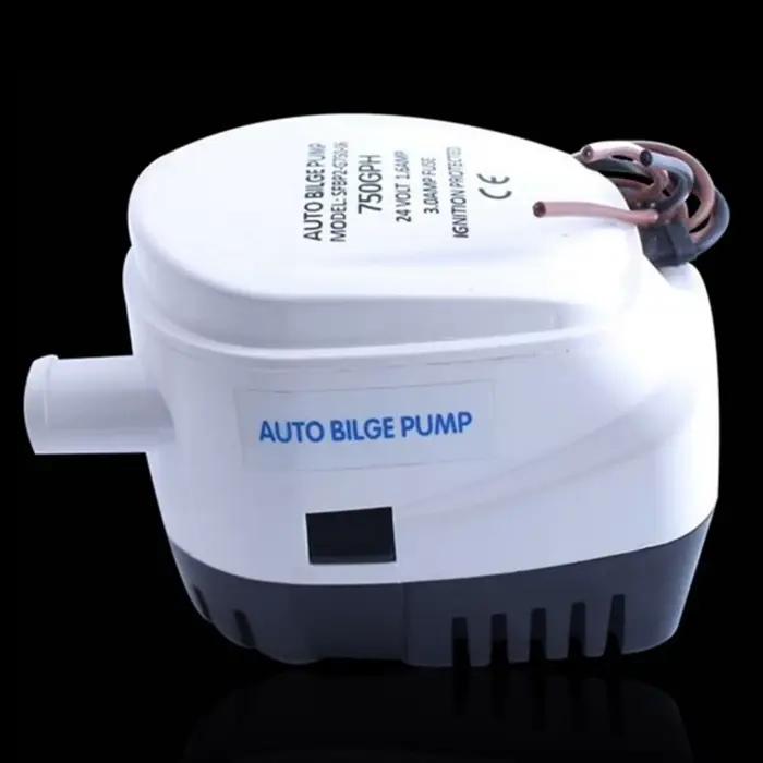 Pompe automatique 12V/24V 750GPH marine submersible pour évier de bateau, entièrement automatique, e