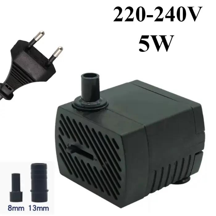 Mini Pompe à Eau Ultra Silays euse pour Aquarium, avec Câble d'Alimentation de 1.5m, 350L/h, 5W, Pet