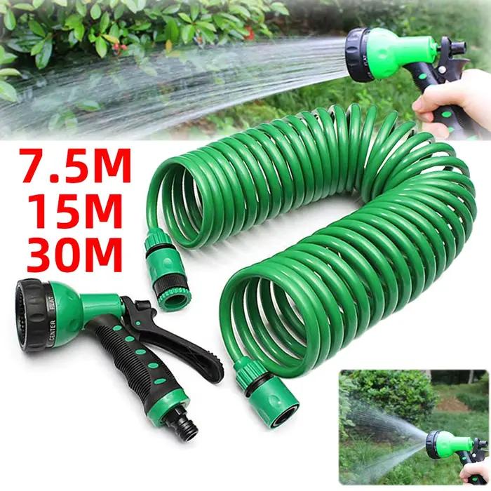 7.5M/15M/30M bobine rétractable magique Flexible tuyau d'eau de jardin nettoyage de voiture tuyau à 