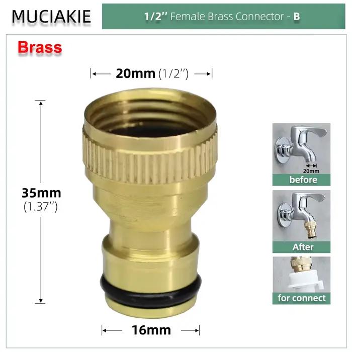 Connecteurs de robinet en laiton à filetage 1/2 ''3/4'' 1 '', arrosage de jardin, lavage, raccords d