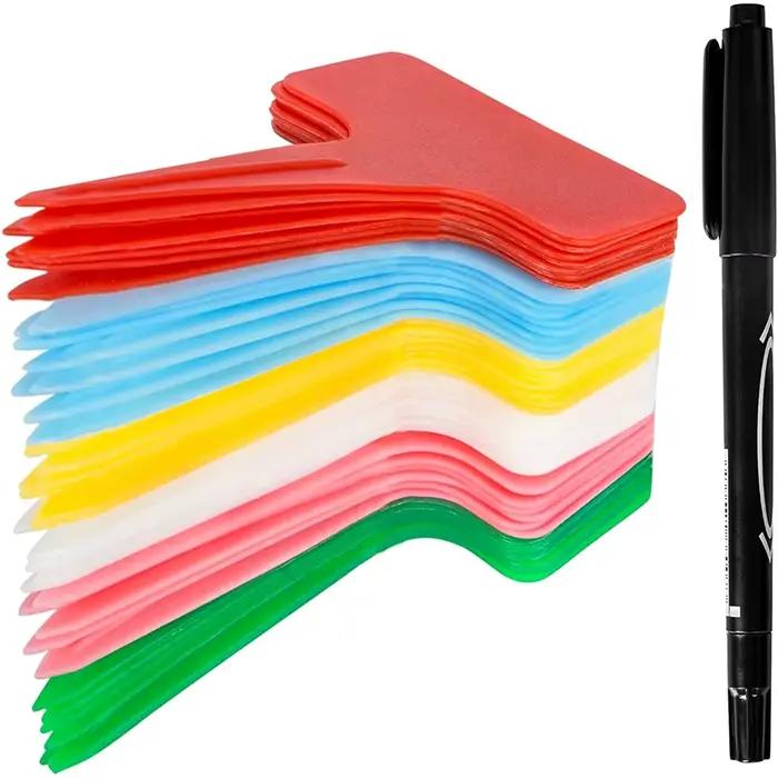 Étiquettes de plantes imperméables en plastique en forme de T, 30 pièces, 10CM, étiquettes de jardin