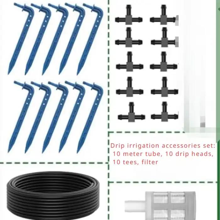 Kit de système d'irrigation goutte à goutte automatique solaire pour jardin extérieur/intérieur bric