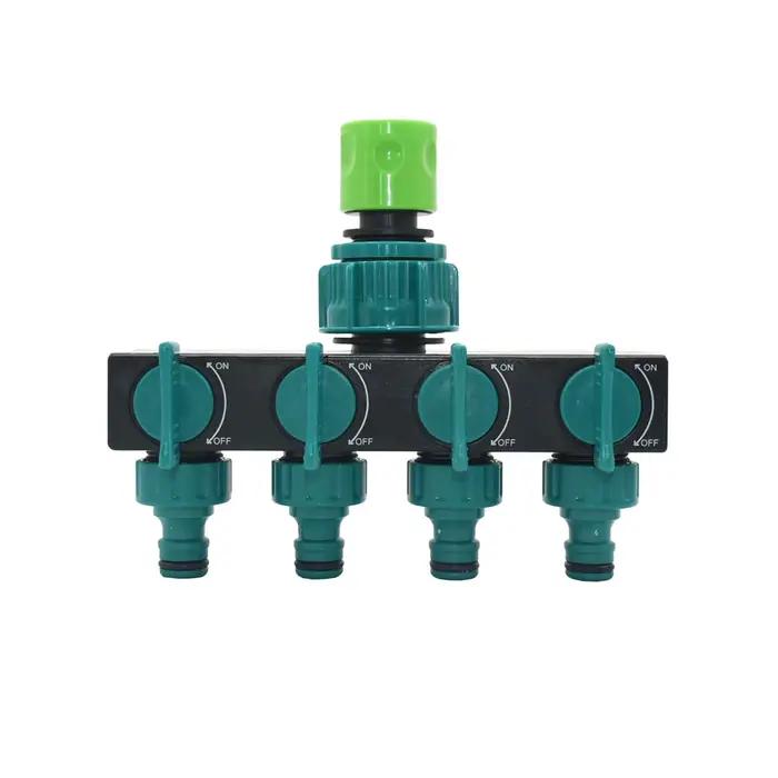 Séparateur d'eau du robinet de jardin à 4 voies, Irrigation goutte à goutte, tuyau d'eau, vanne d'ir