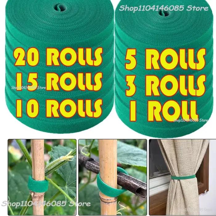 Attache de câble en Nylon pour plantes auto-adhésives, vert, réglable, Support de boucle à crochet, 