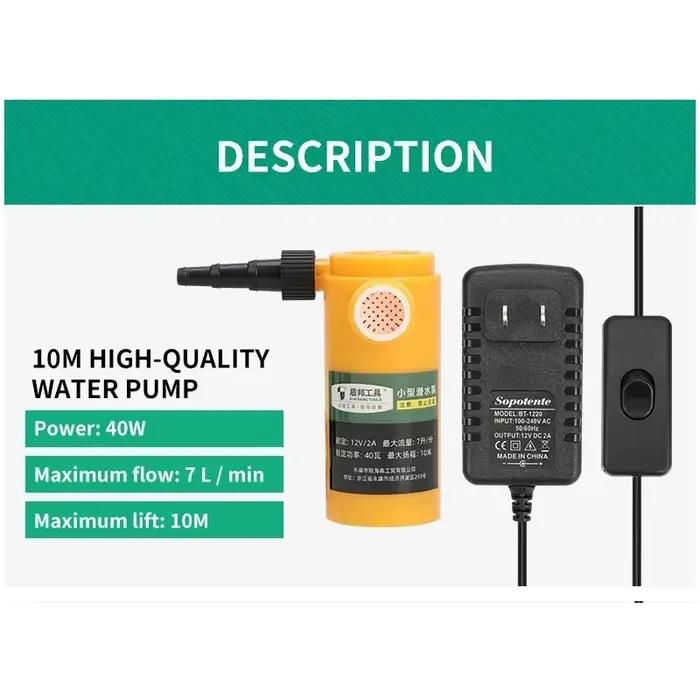 Micro pompe Submersible 12V DC, tête de pompe à eau haute pression 10M/15M/20M, Station de pompe à e
